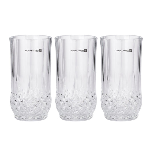 Royalford 225 ML (7.6 OZ) Transparent Glass Tumbler Set- RF11657 Multi-Purpose, Perfect for Hot and Cold Beverages like Tea, Coffee, Water, Juices Lead-Free Soda Lime Glass Clear