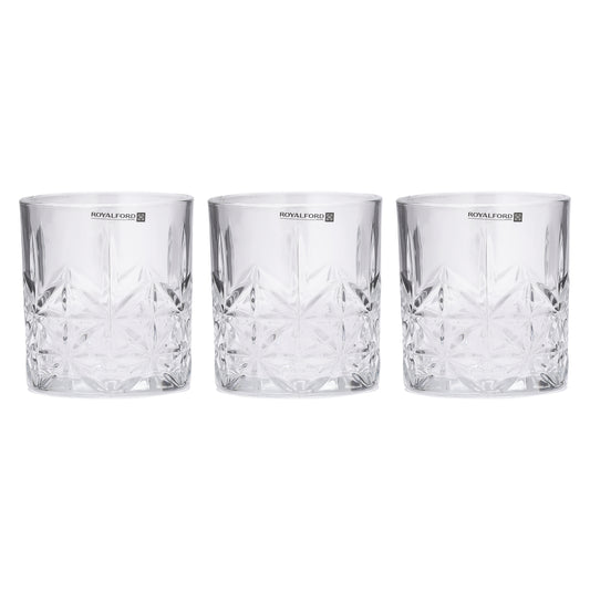 320ml Glass Tumbler Set of 3 | Lead-Free Soda Lime Glass | Clear Drinking Glasses