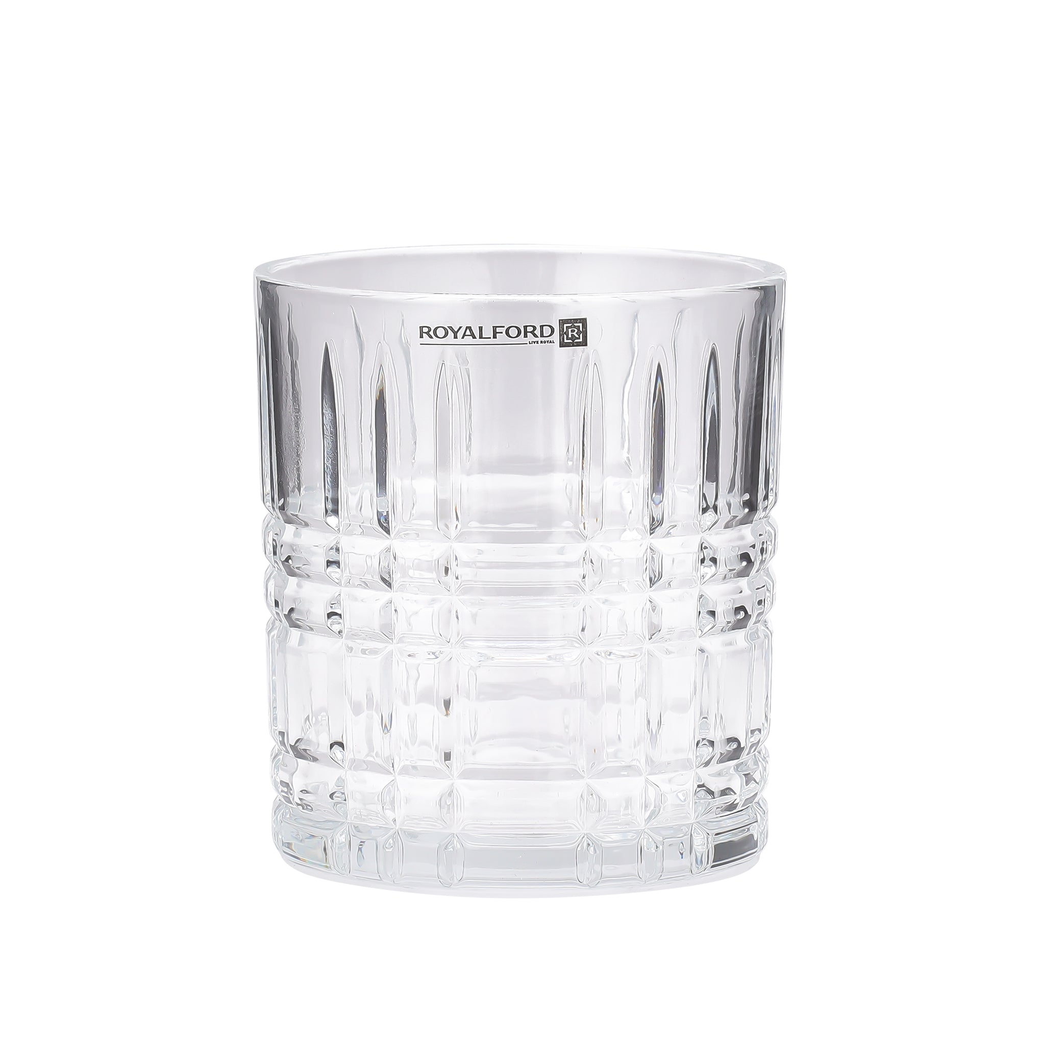 Royalford 3PC Highball Tumbler Drinking Glasses - Cocktail/Juice Highball Glasses - Pint Beer Glass Set - Tall Glasses, 10.8/320ml - Pint Glasses for Drinking Beer/Water/Juice/Whisky/Wine