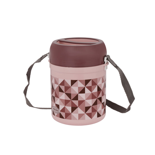 Wonder Meal Lunch Box With 3 Containers Brown 800ml