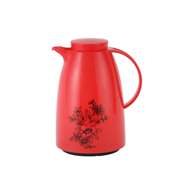 Jenna 1L Vacuum Flask RF11758 – Vacuum Insulated Glass Flask with Pink Glass Inner, Leak-Proof Hot & Cold Beverage Jug
