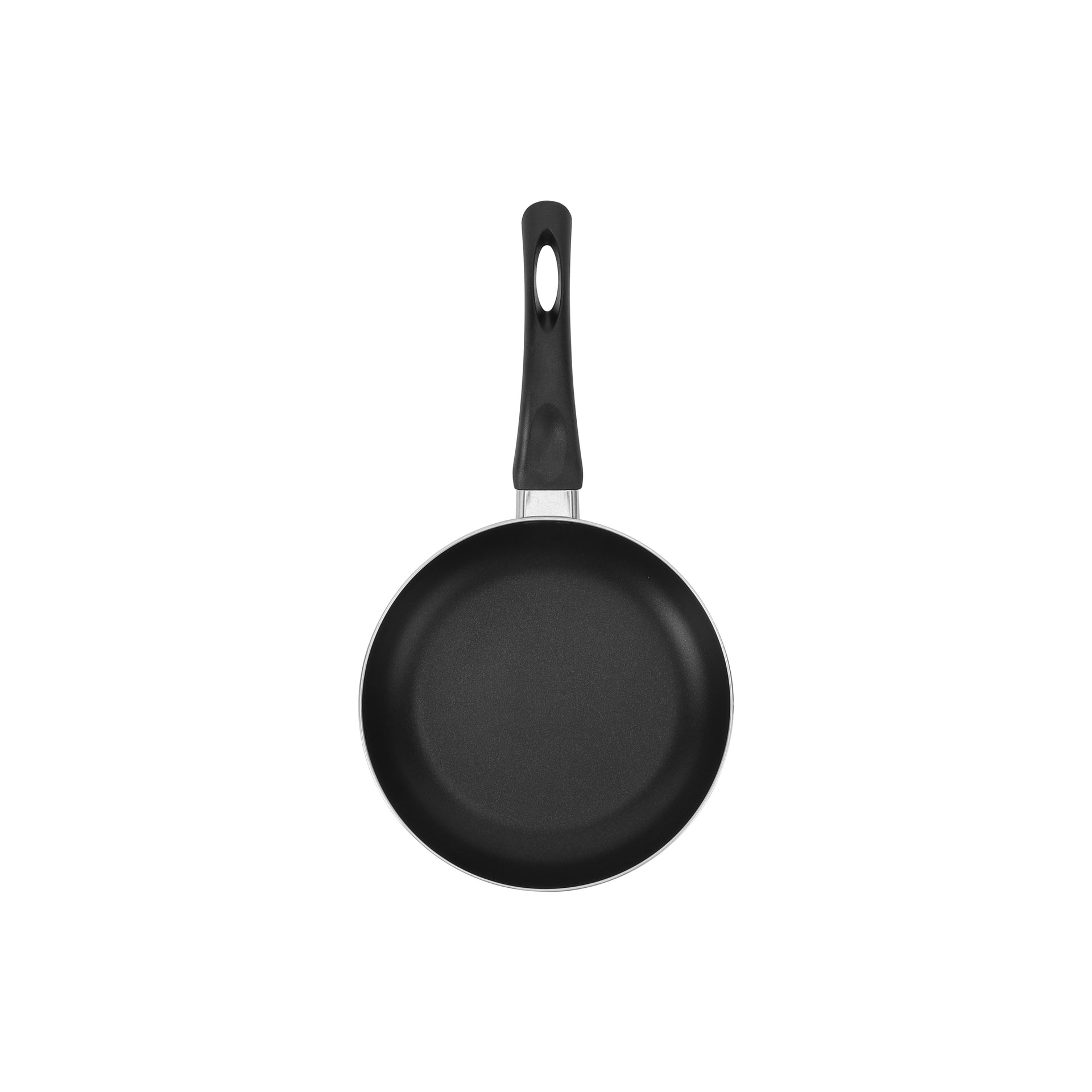 Aluminum Fry Pan  Strong Aluminum Body With Non-Stick Coating Black and Red