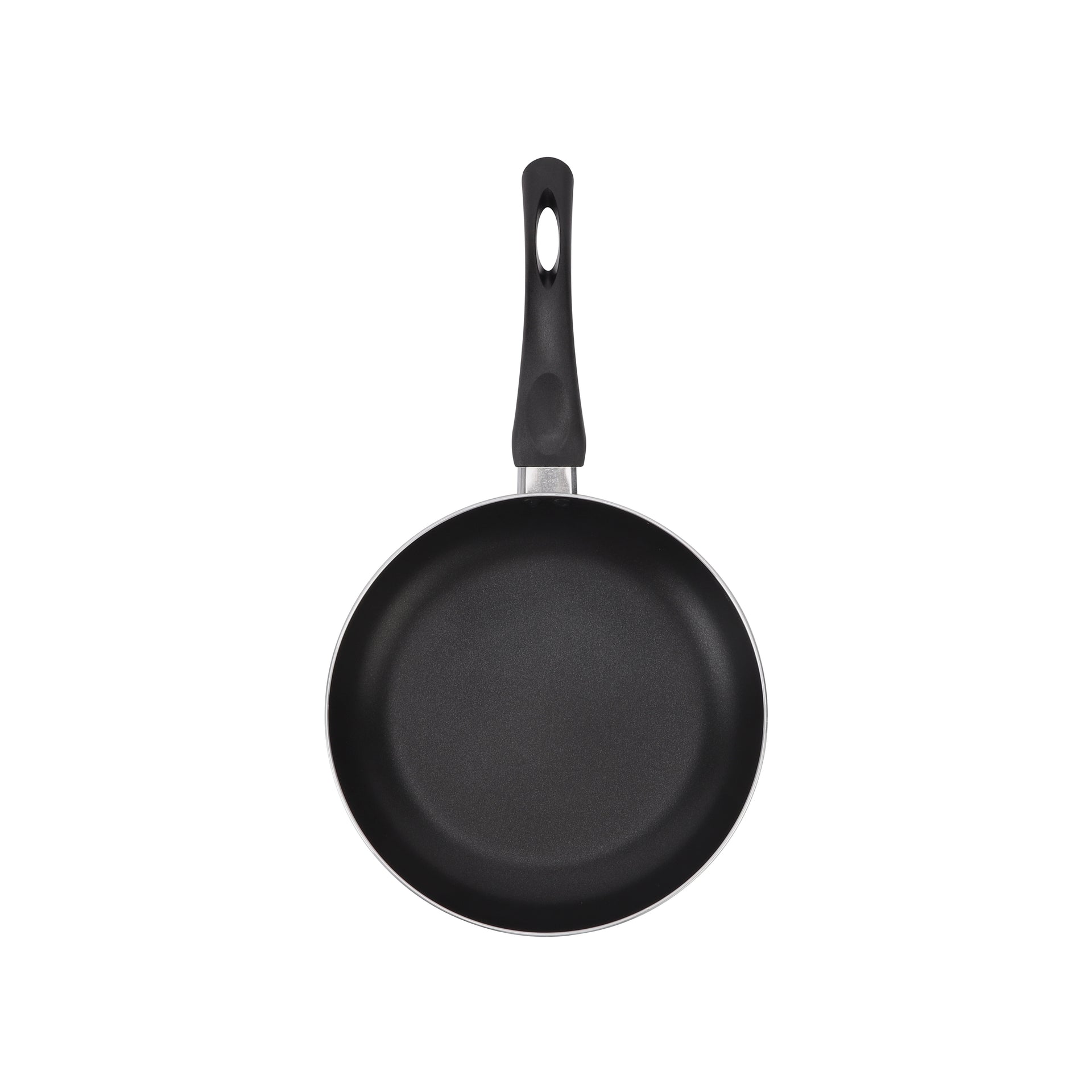 Aluminum Fry Pan Strong Aluminum Body With Non-Stick Coating And Bakelite Handle Red