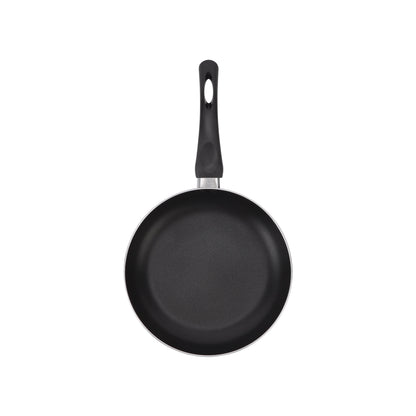 Aluminum Fry Pan Strong Aluminum Body With Non-Stick Coating And Bakelite Handle Red