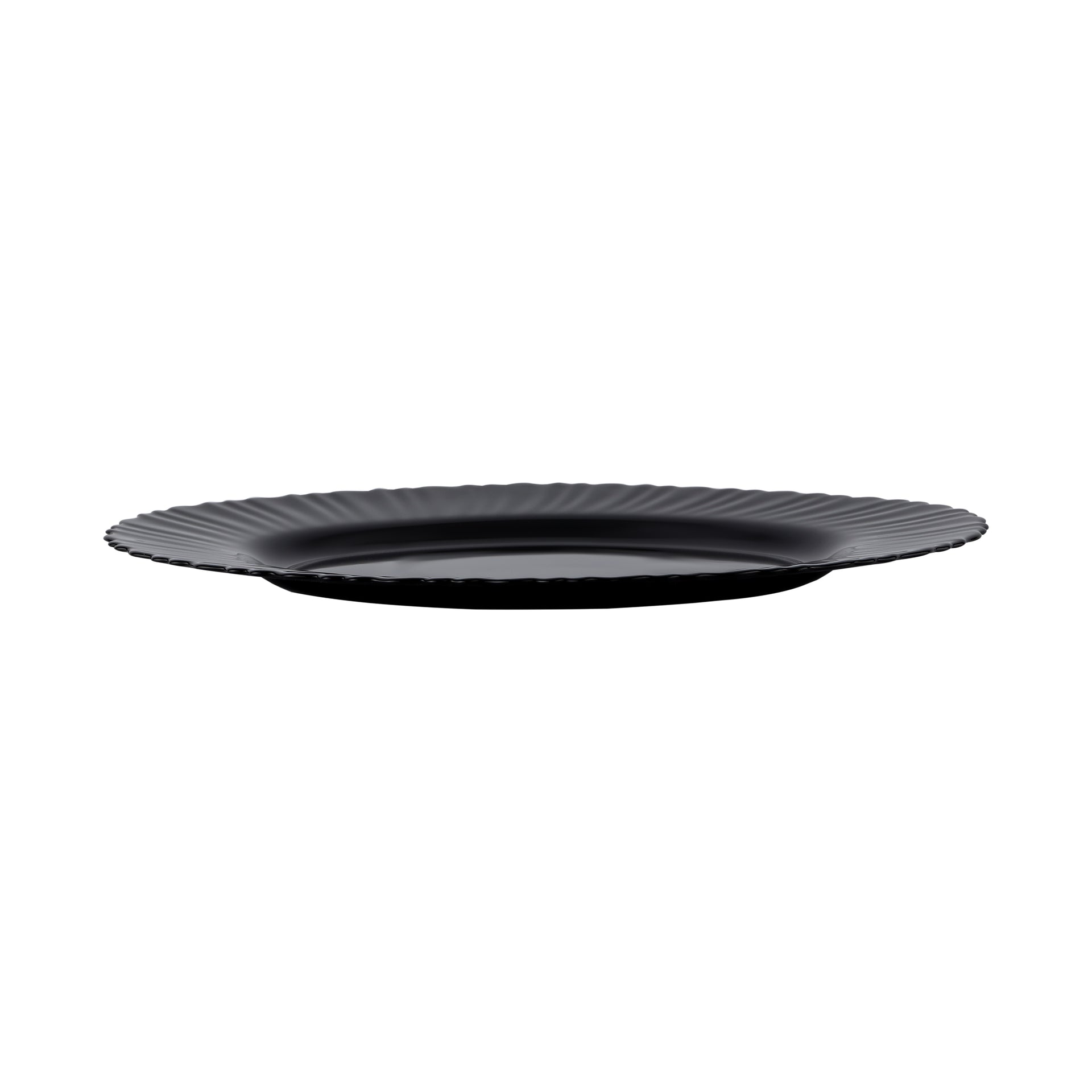 Royalford 13" Opalware Oval Plate RF11900 Black-Wave Series, Elegant Color Perfect for Serving Rice, Noodles, Pasta, Salad Lightweight Dinnerware, Serveware, Dishwasher-Safe and Microwave Safe Multicolor 13inch