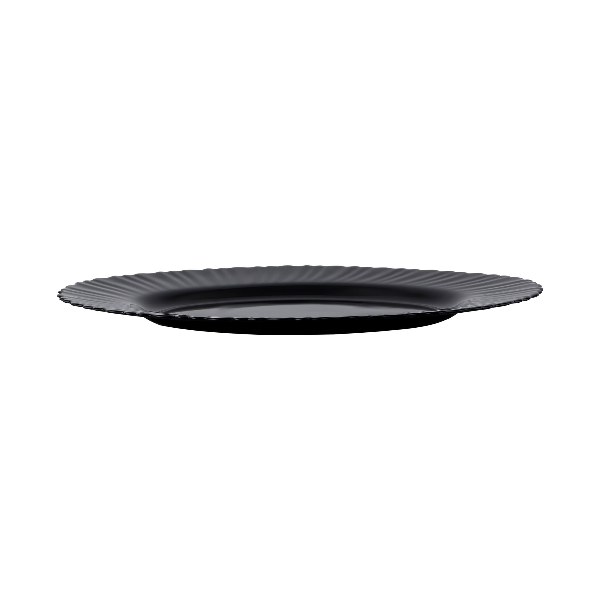 Royalford 13" Opalware Oval Plate RF11900 Black-Wave Series, Elegant Color Perfect for Serving Rice, Noodles, Pasta, Salad Lightweight Dinnerware, Serveware, Dishwasher-Safe and Microwave Safe Multicolor 13inch