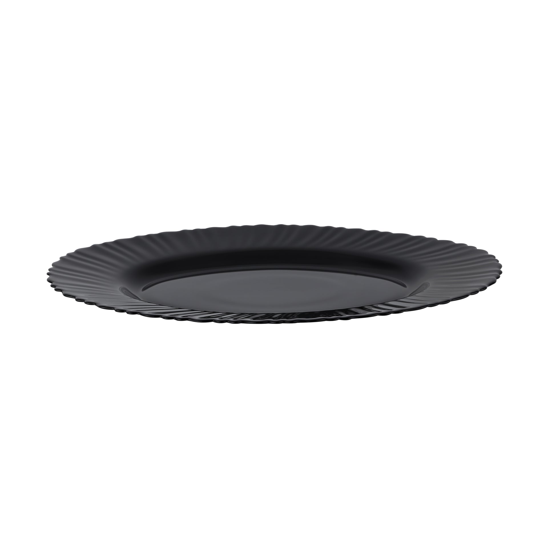Royalford 13" Opalware Oval Plate RF11900 Black-Wave Series, Elegant Color Perfect for Serving Rice, Noodles, Pasta, Salad Lightweight Dinnerware, Serveware, Dishwasher-Safe and Microwave Safe Multicolor 13inch