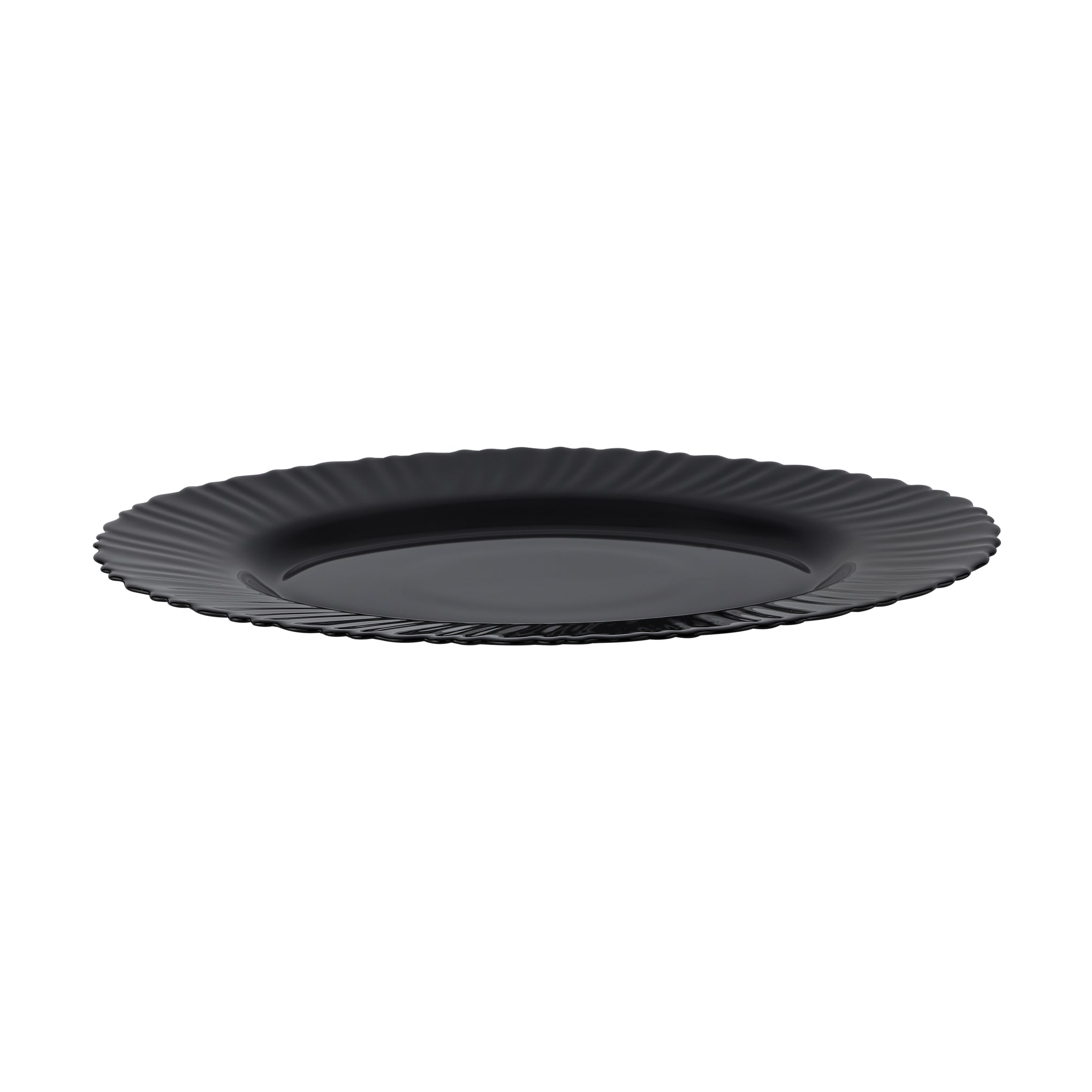 Royalford 13" Opalware Oval Plate RF11900 Black-Wave Series, Elegant Color Perfect for Serving Rice, Noodles, Pasta, Salad Lightweight Dinnerware, Serveware, Dishwasher-Safe and Microwave Safe Multicolor 13inch