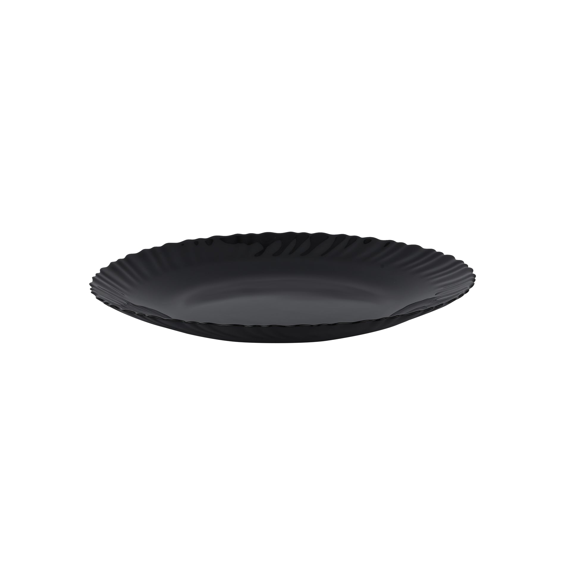 Opalware Dinner Plate  10.5 Inch Black-Wave Series Black