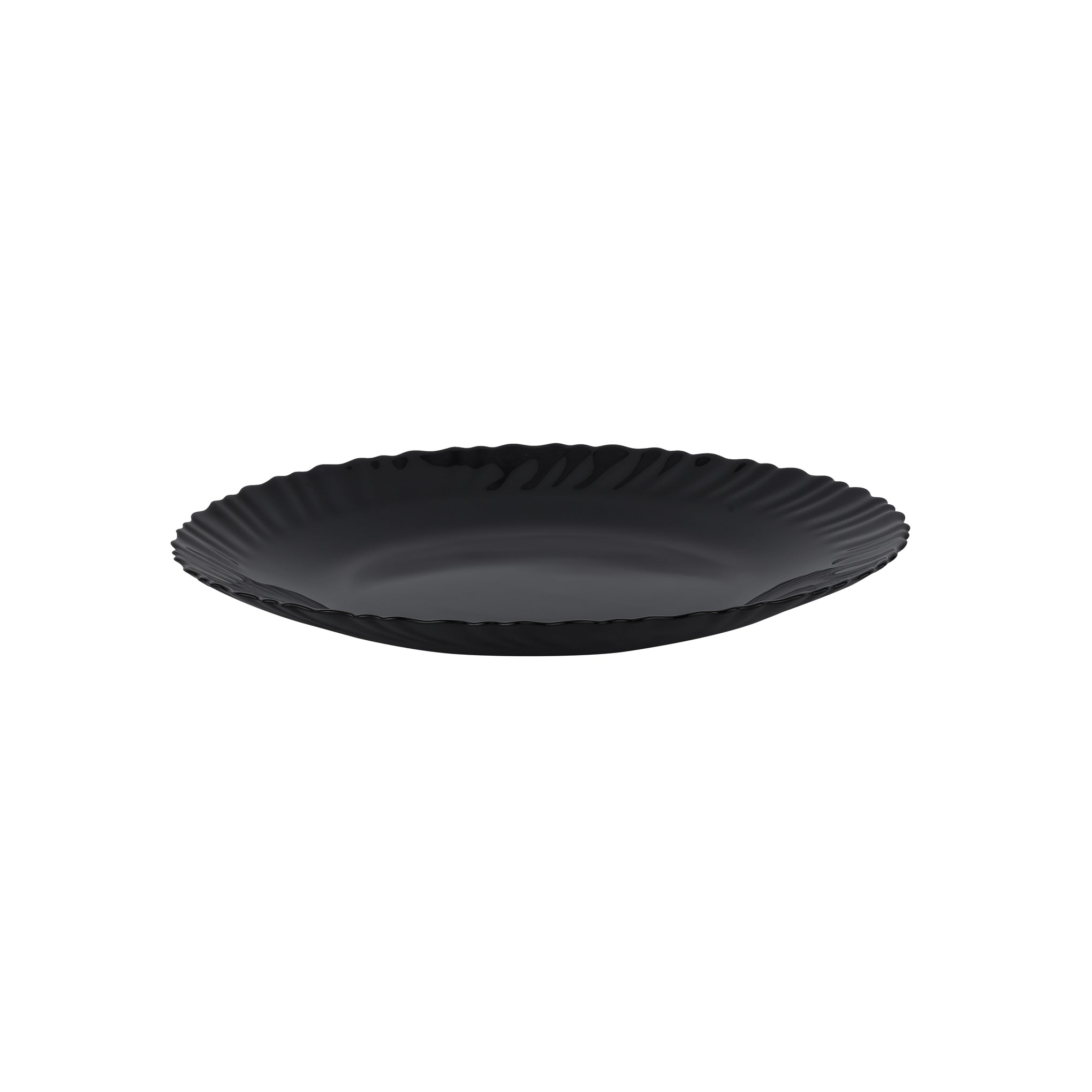 Opalware Dinner Plate  10.5 Inch Black-Wave Series Black