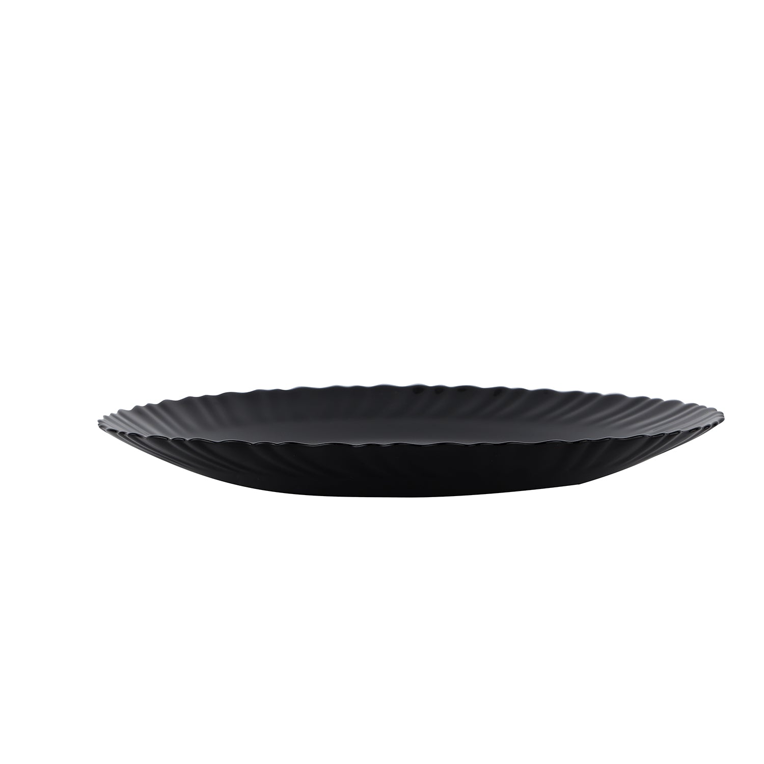 Opalware Dinner Plate  10.5 Inch Black-Wave Series Black