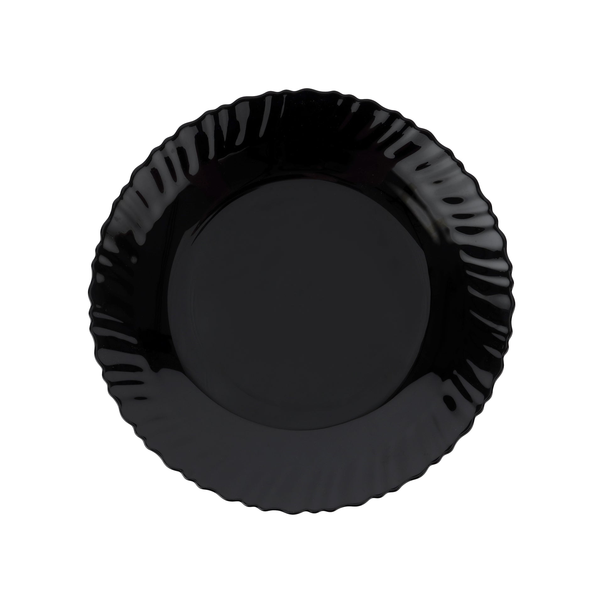 Opalware Dinner Plate  10.5 Inch Black-Wave Series Black