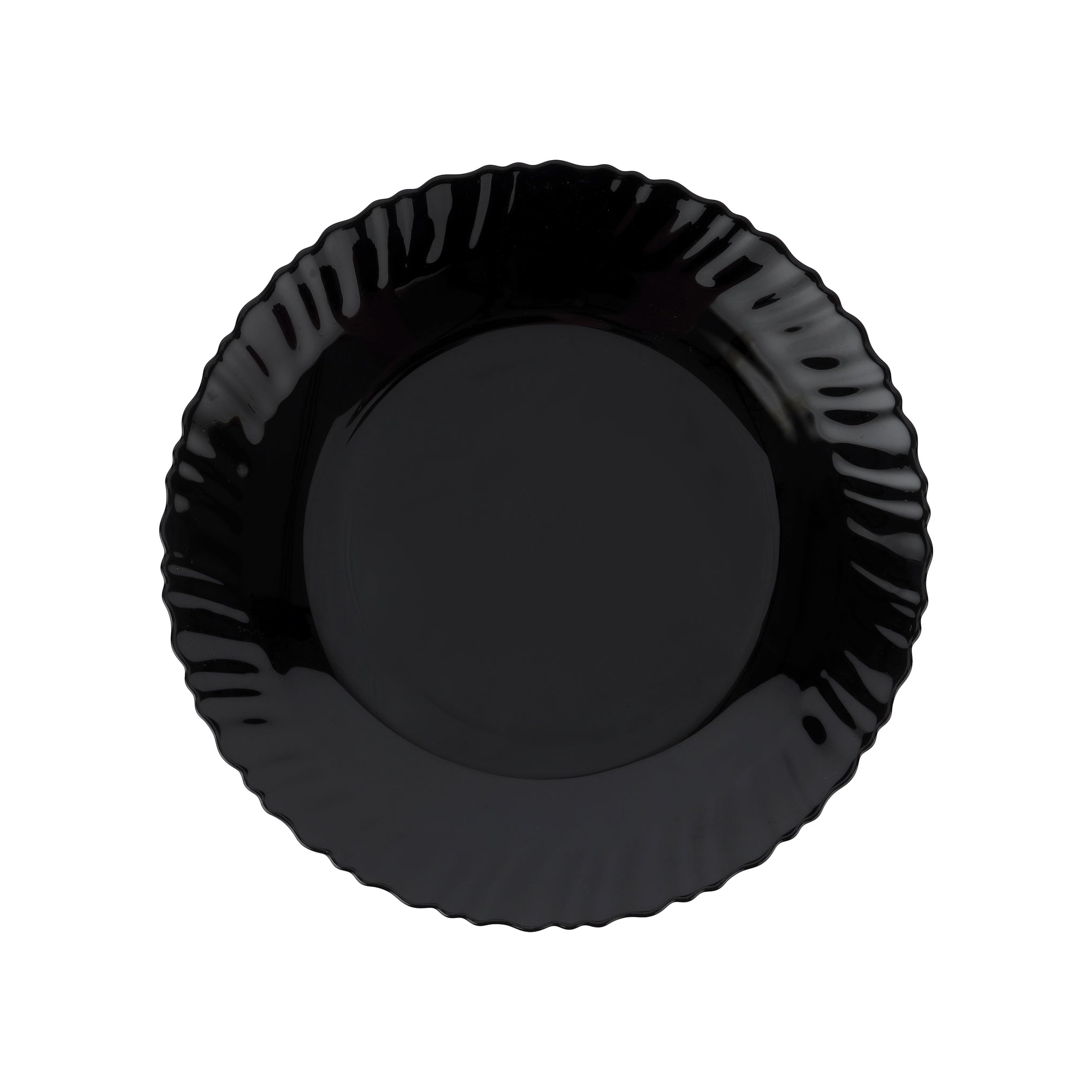 Opalware Dinner Plate  10.5 Inch Black-Wave Series Black