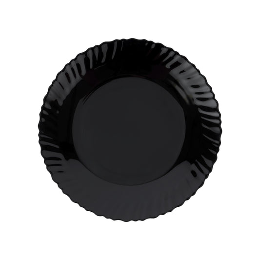Opalware Dinner Plate  10.5 Inch Black-Wave Series Black