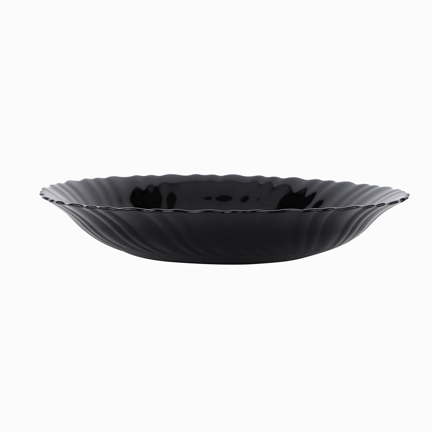 Opalware Soup Plate Black-Wave Series 8.5 Inch Black