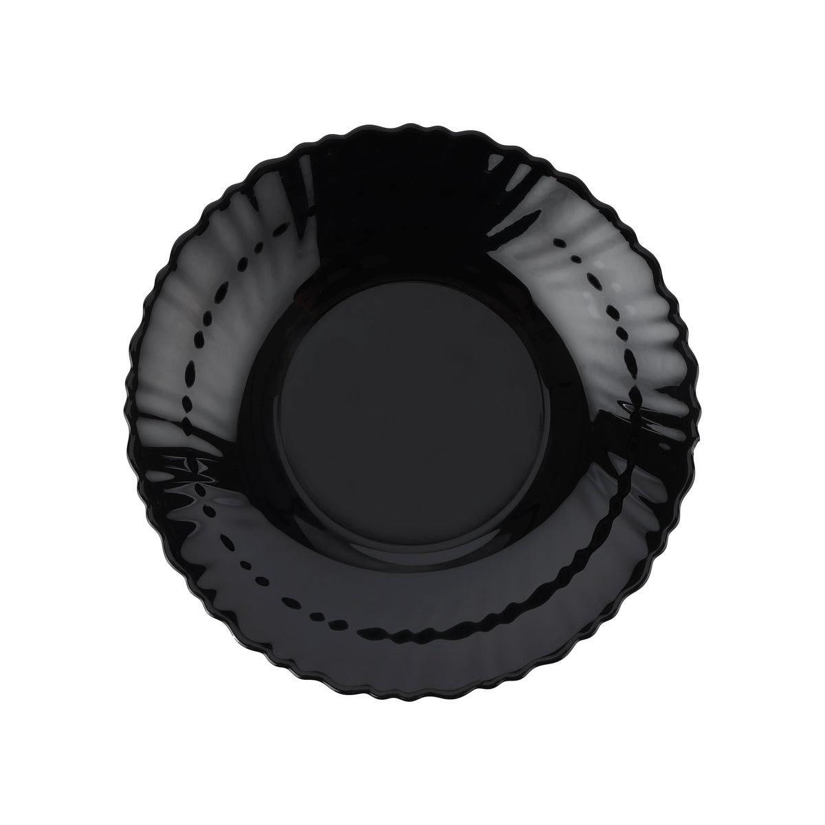 8.5" Opalware Soup Plate RF11904 – Black Wave Series | Lightweight, Microwave & Dishwasher Safe Soup Bowl
