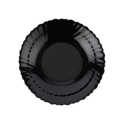 8.5" Opalware Soup Plate RF11904 – Black Wave Series | Lightweight, Microwave & Dishwasher Safe Soup Bowl