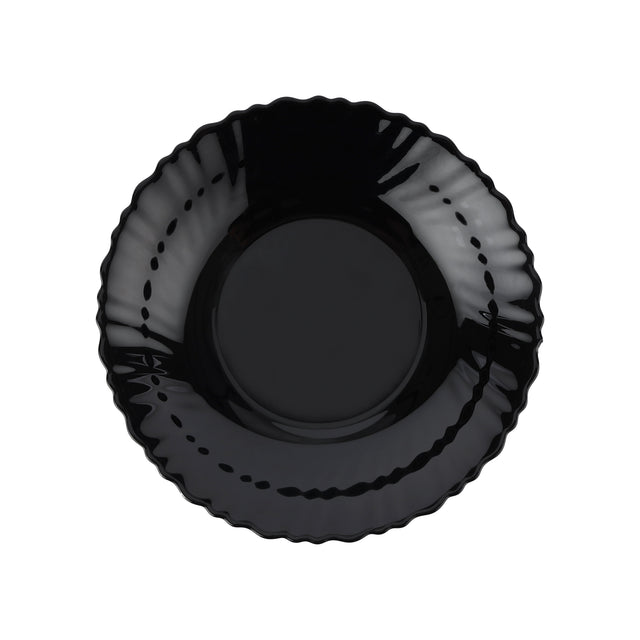 8.5" Opalware Soup Plate RF11904 – Black Wave Series | Lightweight, Microwave & Dishwasher Safe Soup Bowl