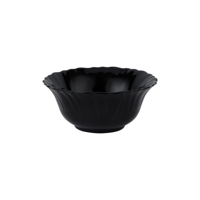 Royalford 5" Opalware Soup Bowl RF11905 Black-Wave Series, Elegant Color Perfect for Serving and Eating Soups, Salads, Sweets, Snacks Lightweight, Serveware, Dishwasher-Safe and Microwave Safe Black Multicolor 5inch