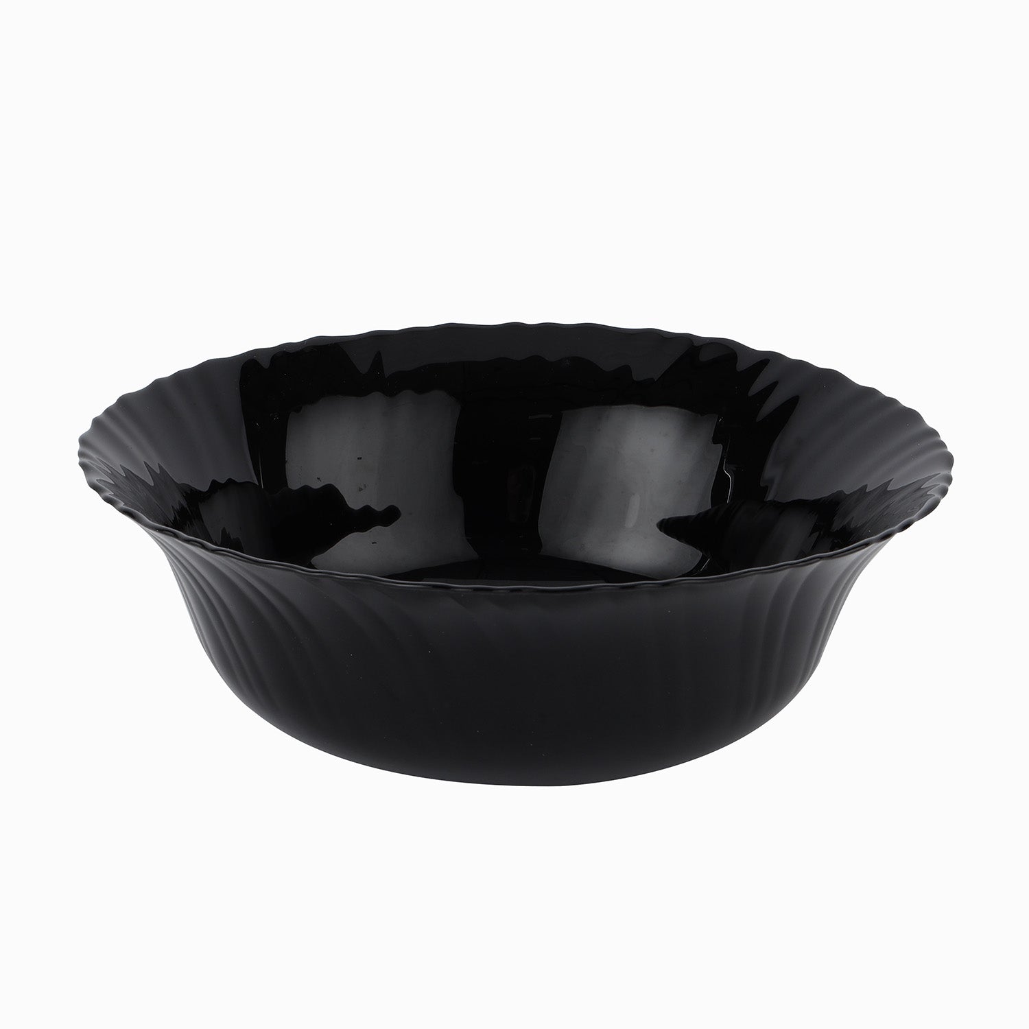 Royalford 9" Opalware Soup Bowl RF11907 Black-Wave Series, Elegant Color Perfect for Serving and Eating Soups, Salads, Sweets, Snacks Lightweight, Serveware, Dishwasher-Safe Multicolor 9inch