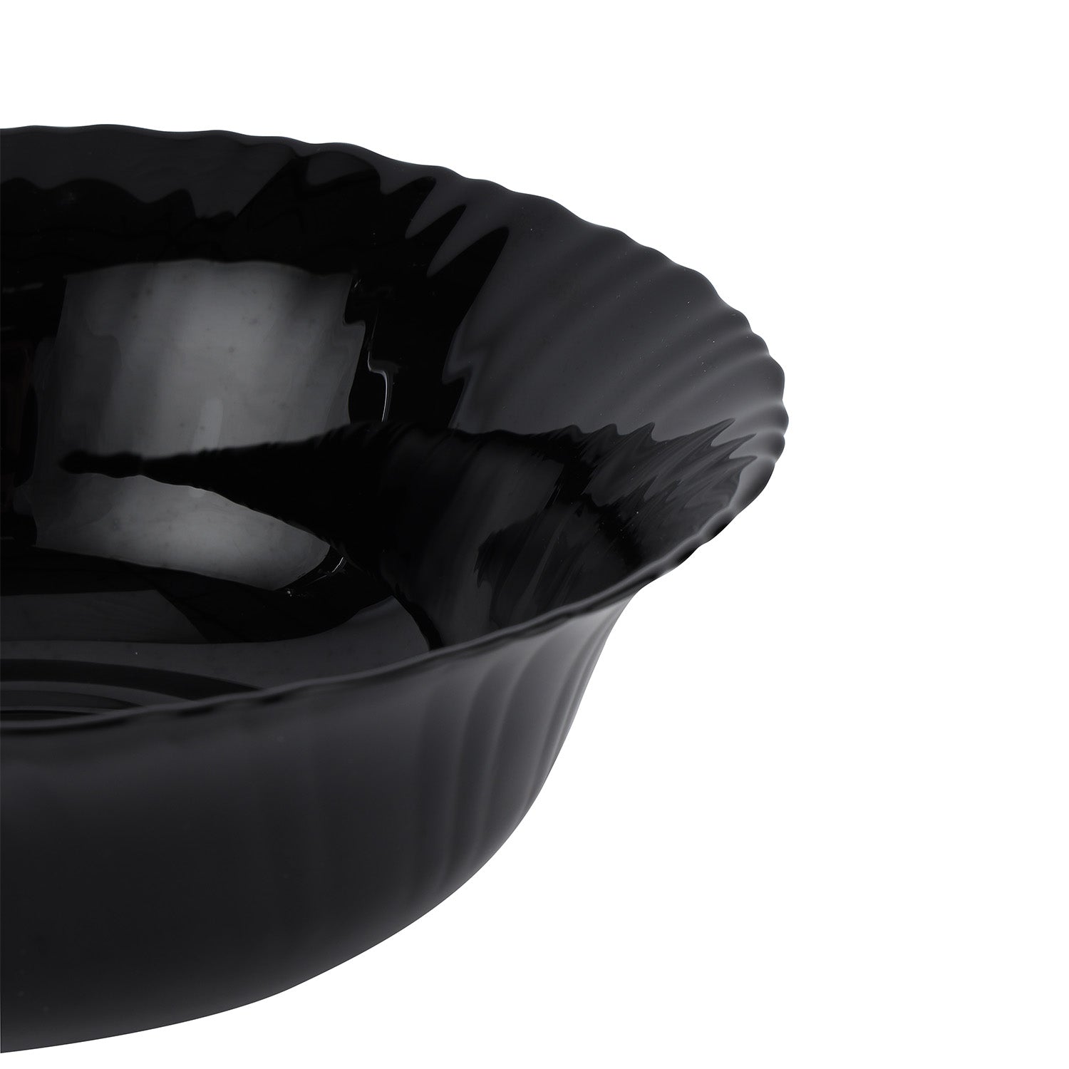 Royalford 9" Opalware Soup Bowl RF11907 Black-Wave Series, Elegant Color Perfect for Serving and Eating Soups, Salads, Sweets, Snacks Lightweight, Serveware, Dishwasher-Safe Multicolor 9inch