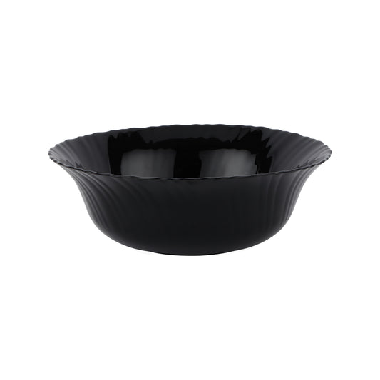 Royalford 9" Opalware Soup Bowl RF11907 Black-Wave Series, Elegant Color Perfect for Serving and Eating Soups, Salads, Sweets, Snacks Lightweight, Serveware, Dishwasher-Safe Multicolor 9inch