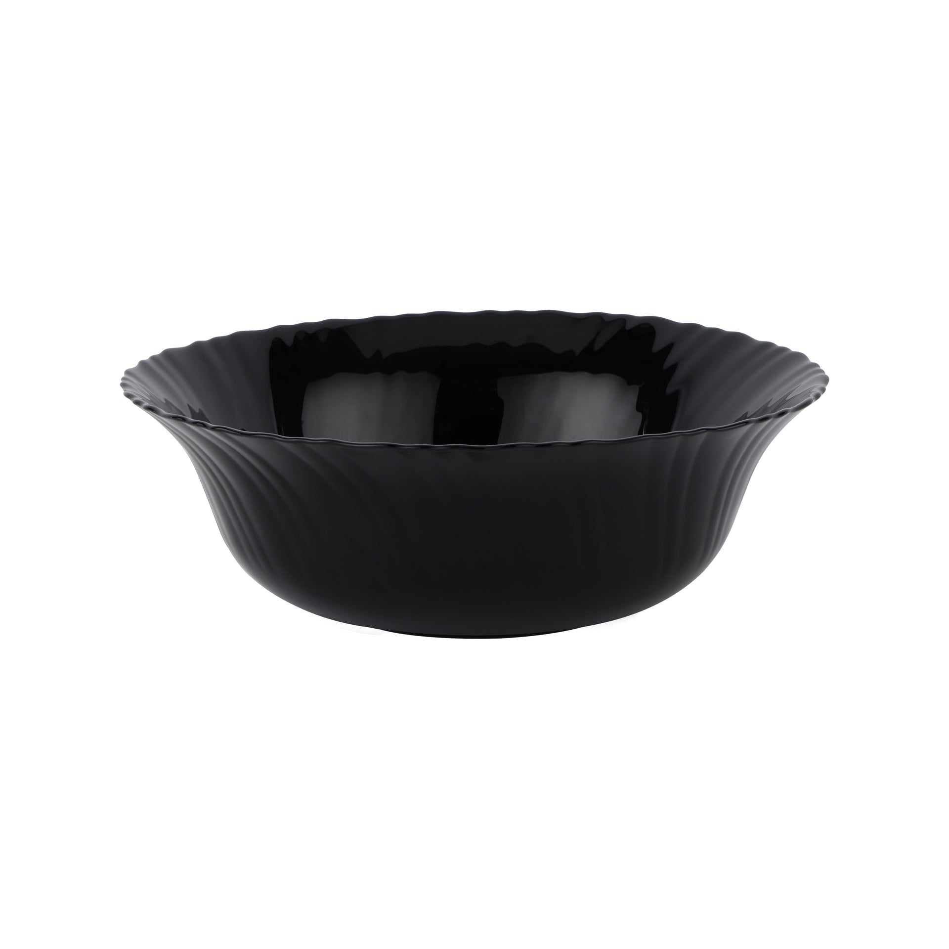 Royalford 9" Opalware Soup Bowl RF11907 Black-Wave Series, Elegant Color Perfect for Serving and Eating Soups, Salads, Sweets, Snacks Lightweight, Serveware, Dishwasher-Safe Multicolor 9inch