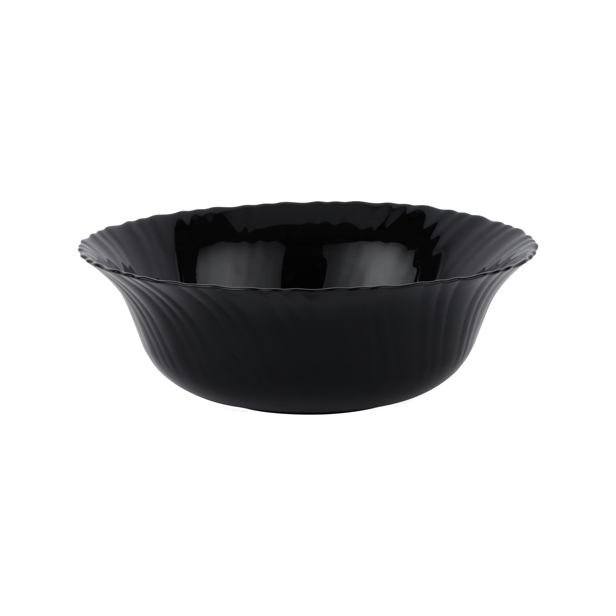 Royalford 9" Opalware Soup Bowl RF11907 Black-Wave Series, Elegant Color Perfect for Serving and Eating Soups, Salads, Sweets, Snacks Lightweight, Serveware, Dishwasher-Safe Multicolor 9inch