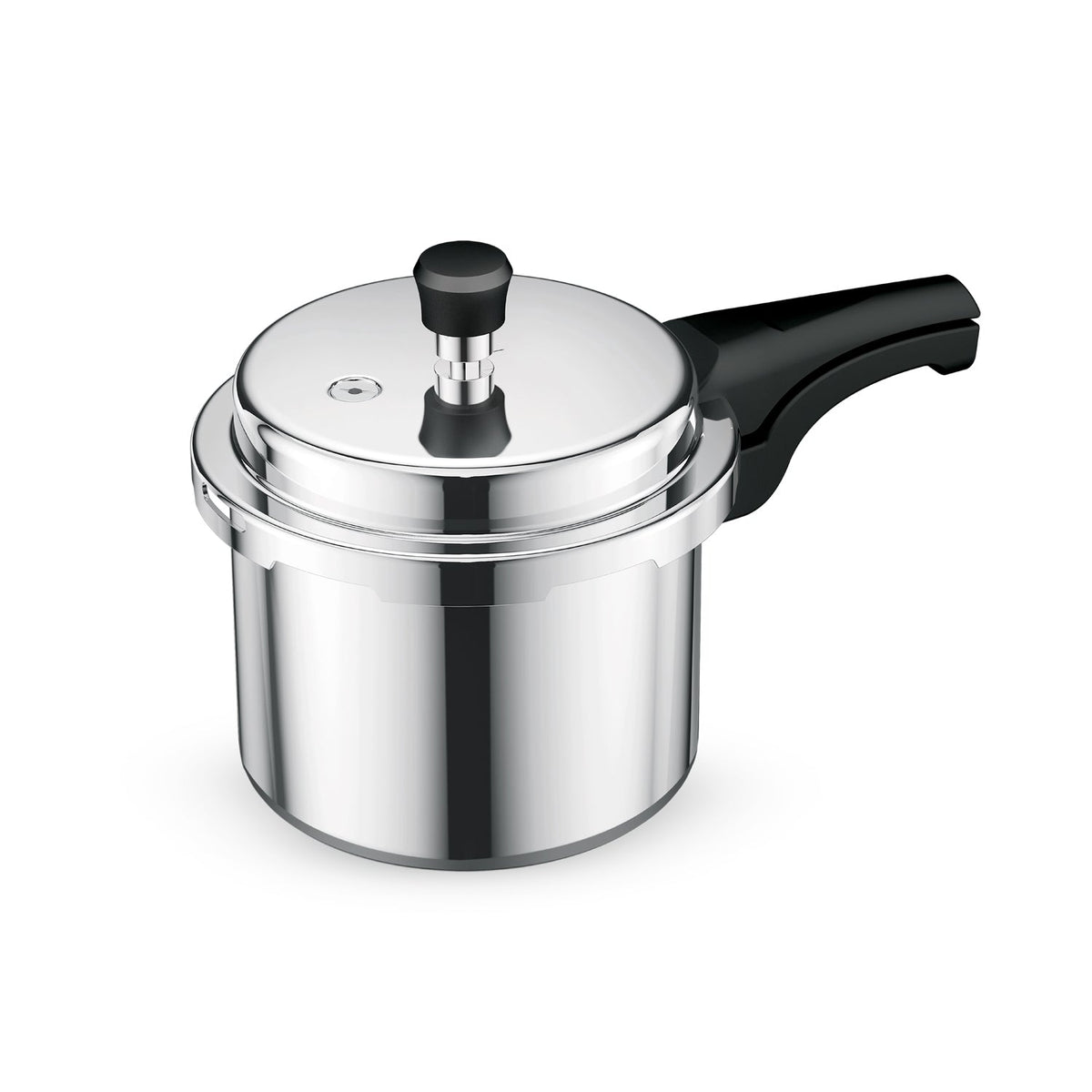 Royalford 3.0 L Aluminum Pressure Cooker- RF11941| Equipped with Improved Pressure Regulator, Handle, Anti Implosion Lid and Stepped Bottom Design Silver