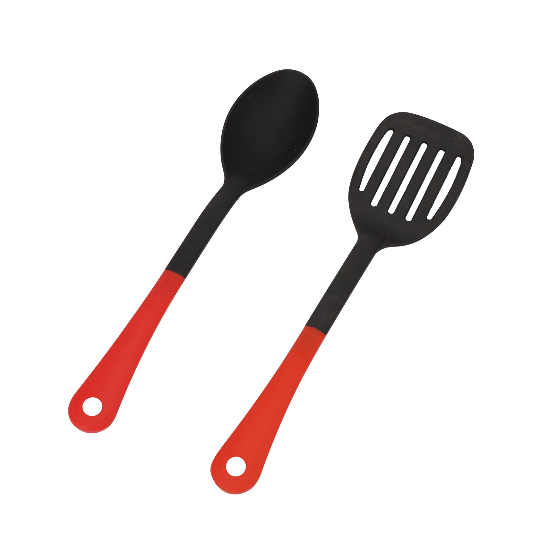 7-Piece Non-Stick Pressed Aluminum Cookware Set – 3-Layer Non-Stick Coating, CD Bottom, Bakelite Handles, Glass Lids, Includes Casserole, Saucepan, Fry Pan & Nylon Tools – PFOA-Free, Red Red