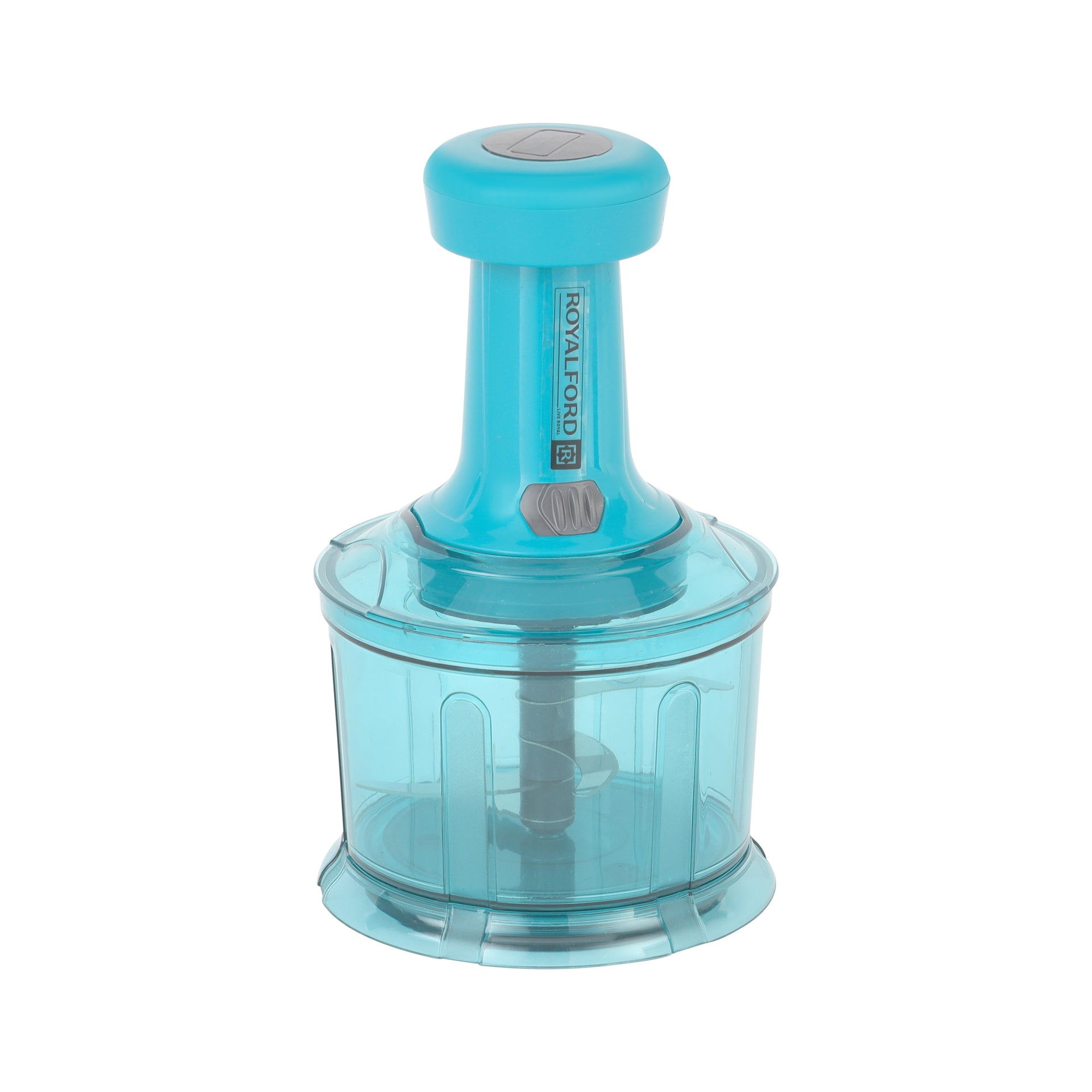 Push Compact Chopper With 4 Blades 900 ML Assorted Multicolour