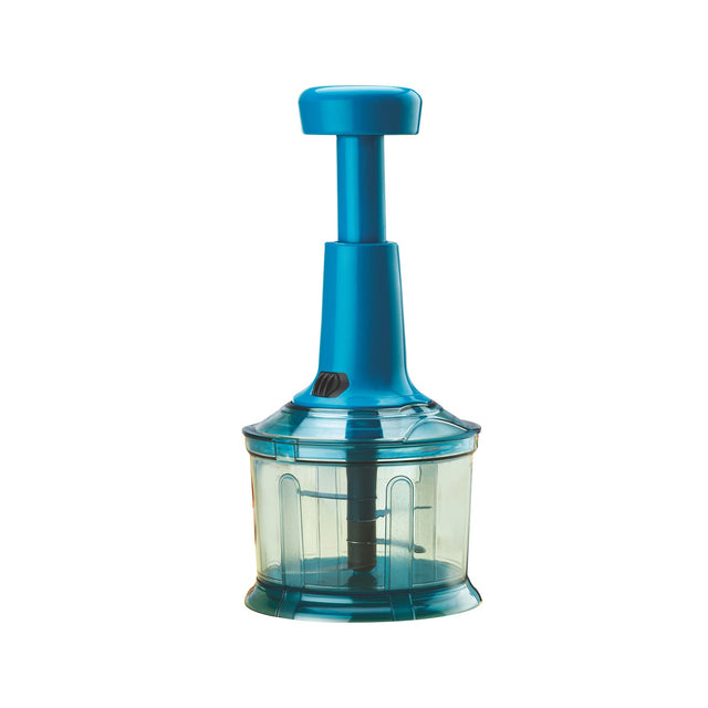 Push Compact Chopper With 4 Blades 900 ML Assorted Multicolour