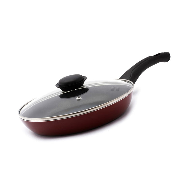 Nonstick Frypan With Lid 20 Cm Red
