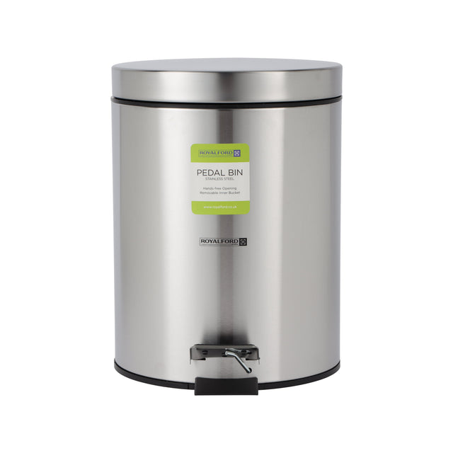 7Ltr SS Pedal Bin 1X6
