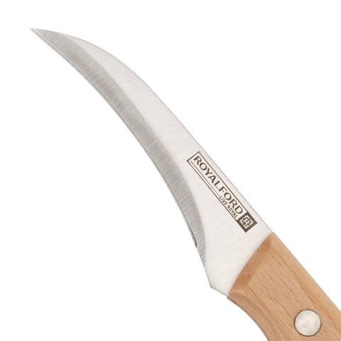 Royalford 3.5" Carving Knife- RF12094| With Extra-Sharp Stainless Steel Blades with Wooden Handle