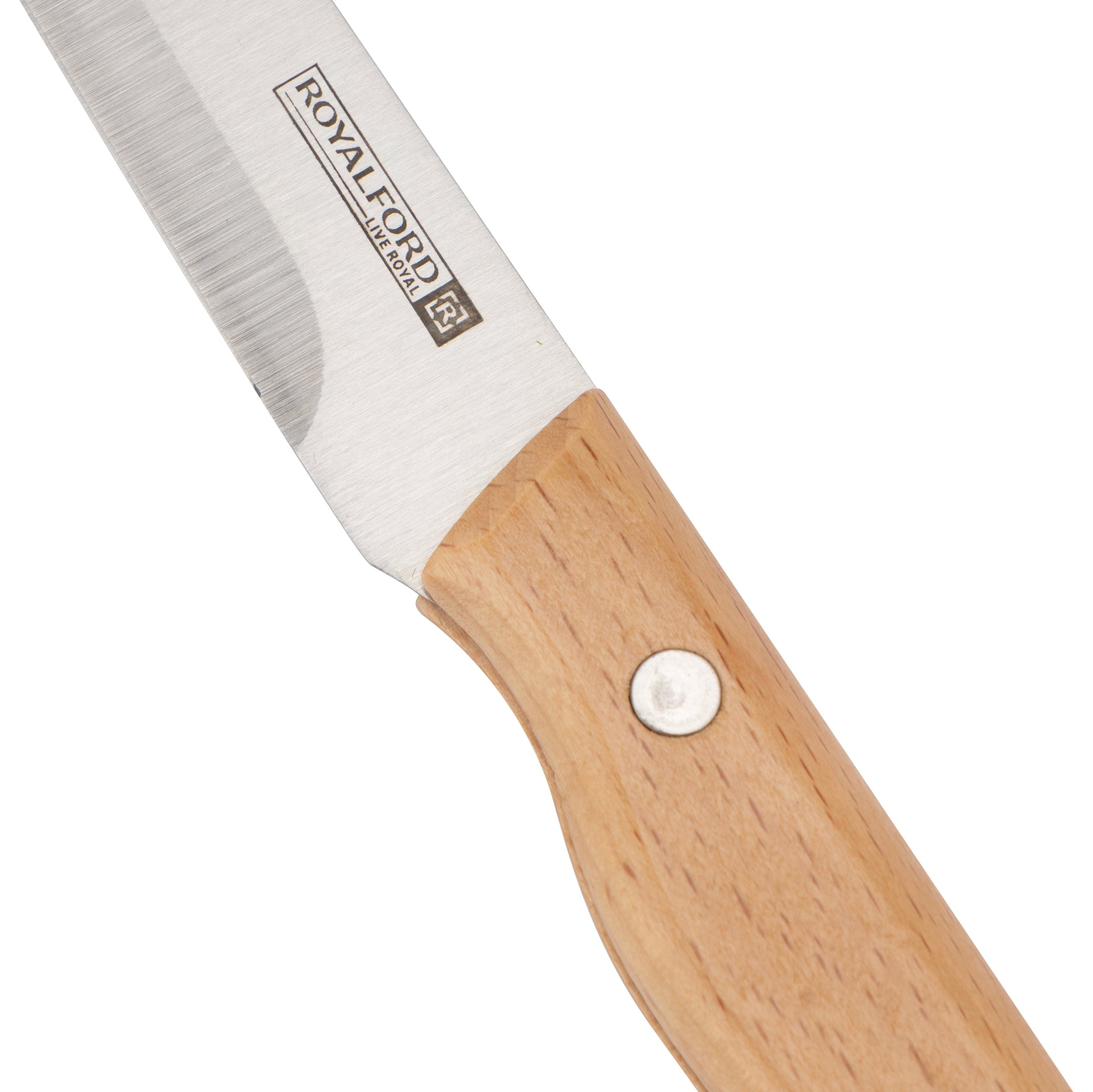 Royalford 5" Utility Knife- RF12095| With Extra-Sharp Stainless Steel Blades and Wooden Handle