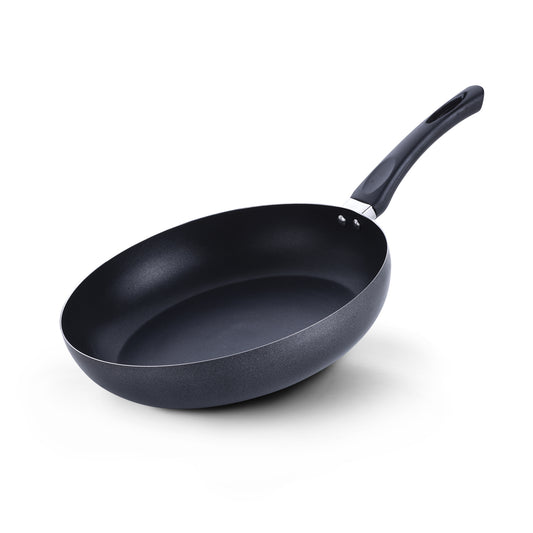 Royalford 28 CM Nonstick Frypan- RF12102| Strong Press Aluminum Body With Non-Stick Coating And Heat Resistant Bakelite Handle black