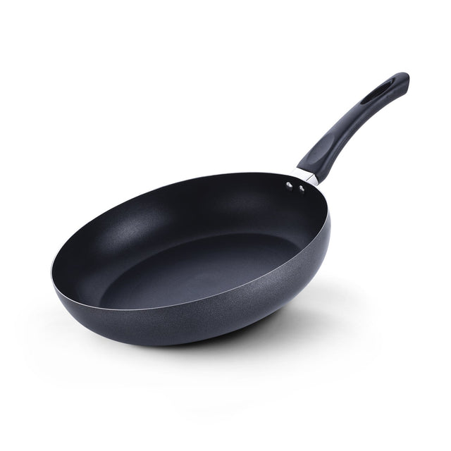 Royalford 28 CM Nonstick Frypan- RF12102| Strong Press Aluminum Body With Non-Stick Coating And Heat Resistant Bakelite Handle black