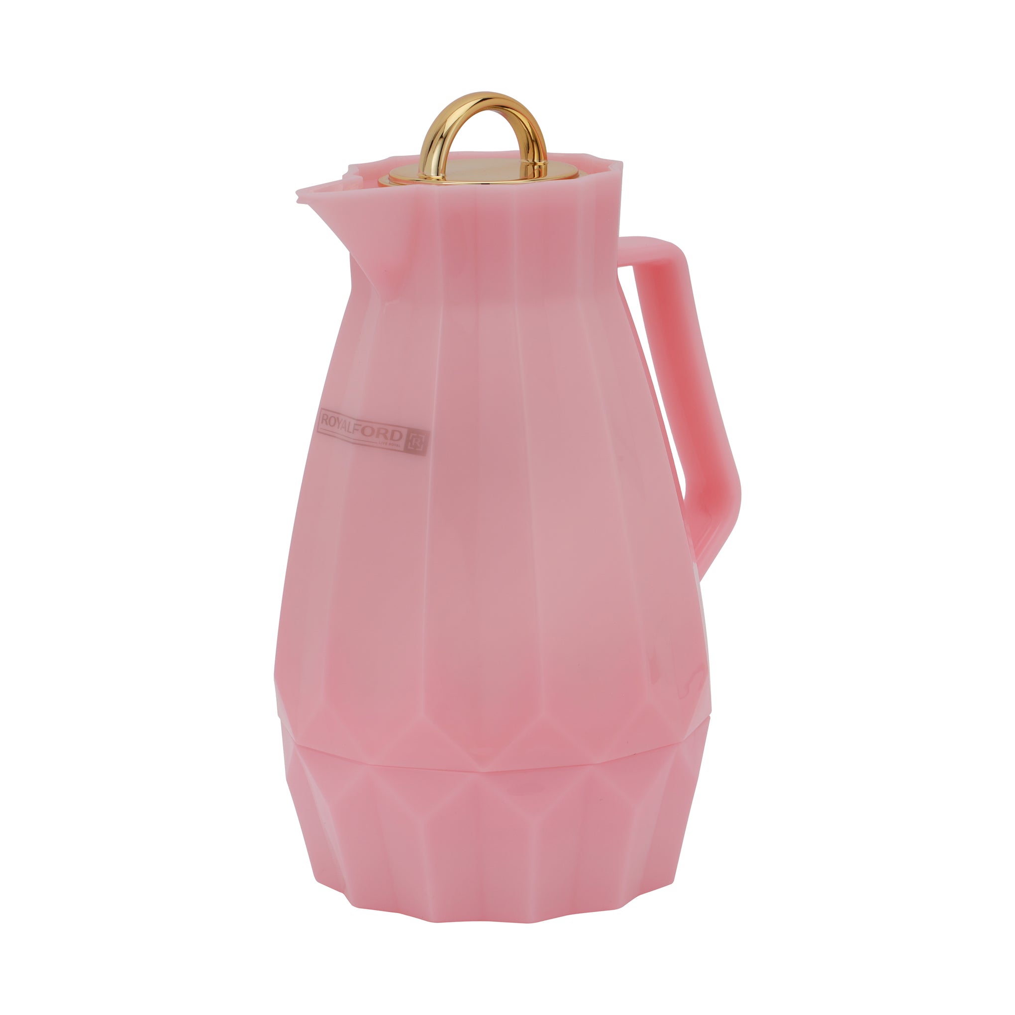 Royalford 1000 ML Vacuum Flask- RF12131| With Pink Glass Inner and PP Outer Body| Keeps Your Drinks Hot or Cold, Asbestos-Free and Hygienic Multicolor 1000ml