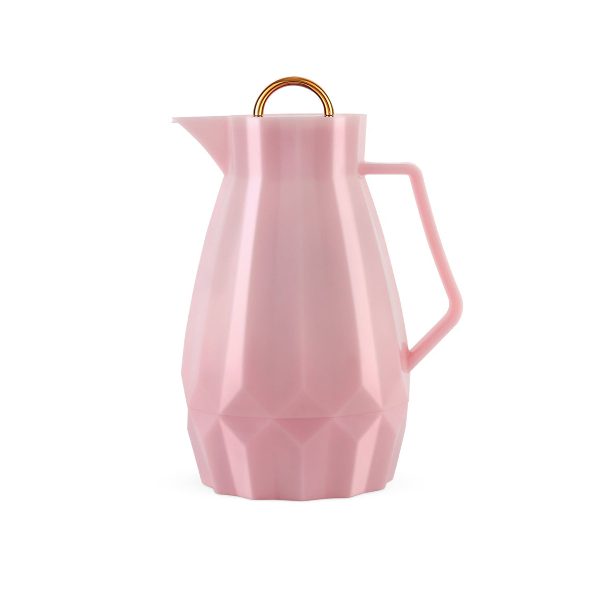 RF12131 1000ml Vacuum Flask | Pink Glass Inner with PP Outer Body | Hot & Cold Insulated Bottle | Leak-Proof Portable Flask | Pink & Golden