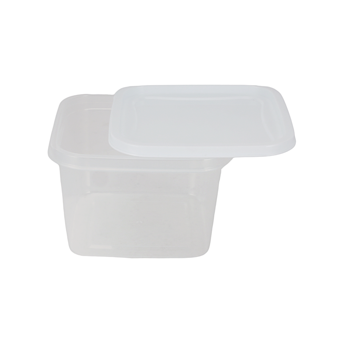 Royalford 5 Pieces Square Plastic Food Storage Containers - Rf12189 |360Ml, 620Ml, 1050Ml, 1700Ml, 2750Ml, Leak-Proof, Leftovers, Marinades, And Dough, White With Transparent Body. Clear & White