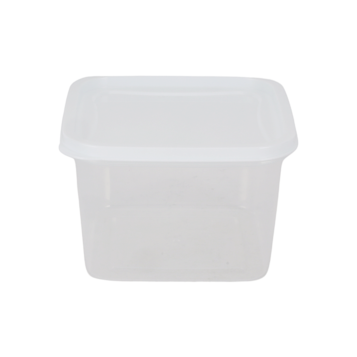 Royalford 5 Pieces Square Plastic Food Storage Containers - Rf12189 |360Ml, 620Ml, 1050Ml, 1700Ml, 2750Ml, Leak-Proof, Leftovers, Marinades, And Dough, White With Transparent Body. Clear & White