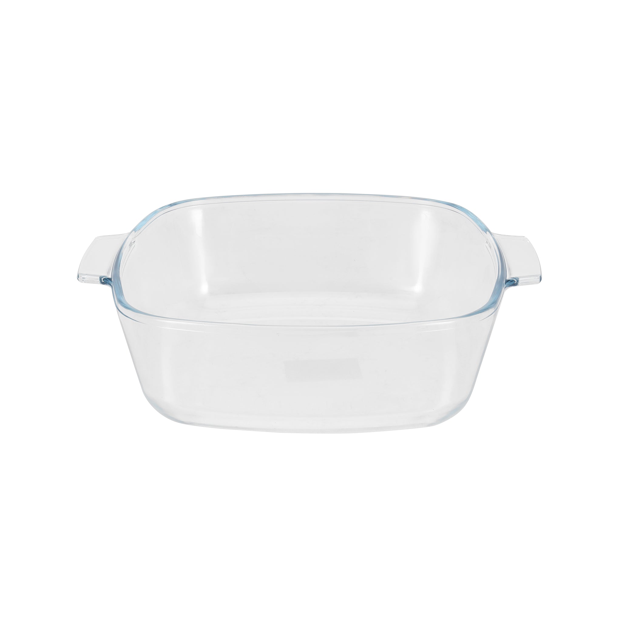 Royalford 1.5 L Glass Baking Dish with Lid-RF12200/ Square Tray Perfect for Baking and Serving/ Casserole with Easy Grab Handles and Knob/ Oven, Dishwasher and Freezer Safe Clear