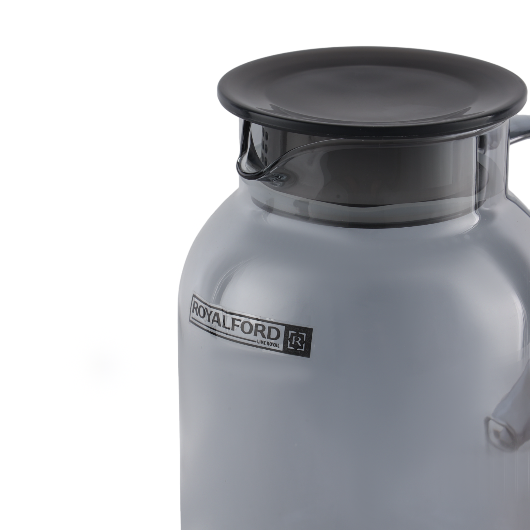 5-Piece Water Jug and Cup Set Includes 1800 ml Carafe and 4 260 ml Glasses with Lid clear