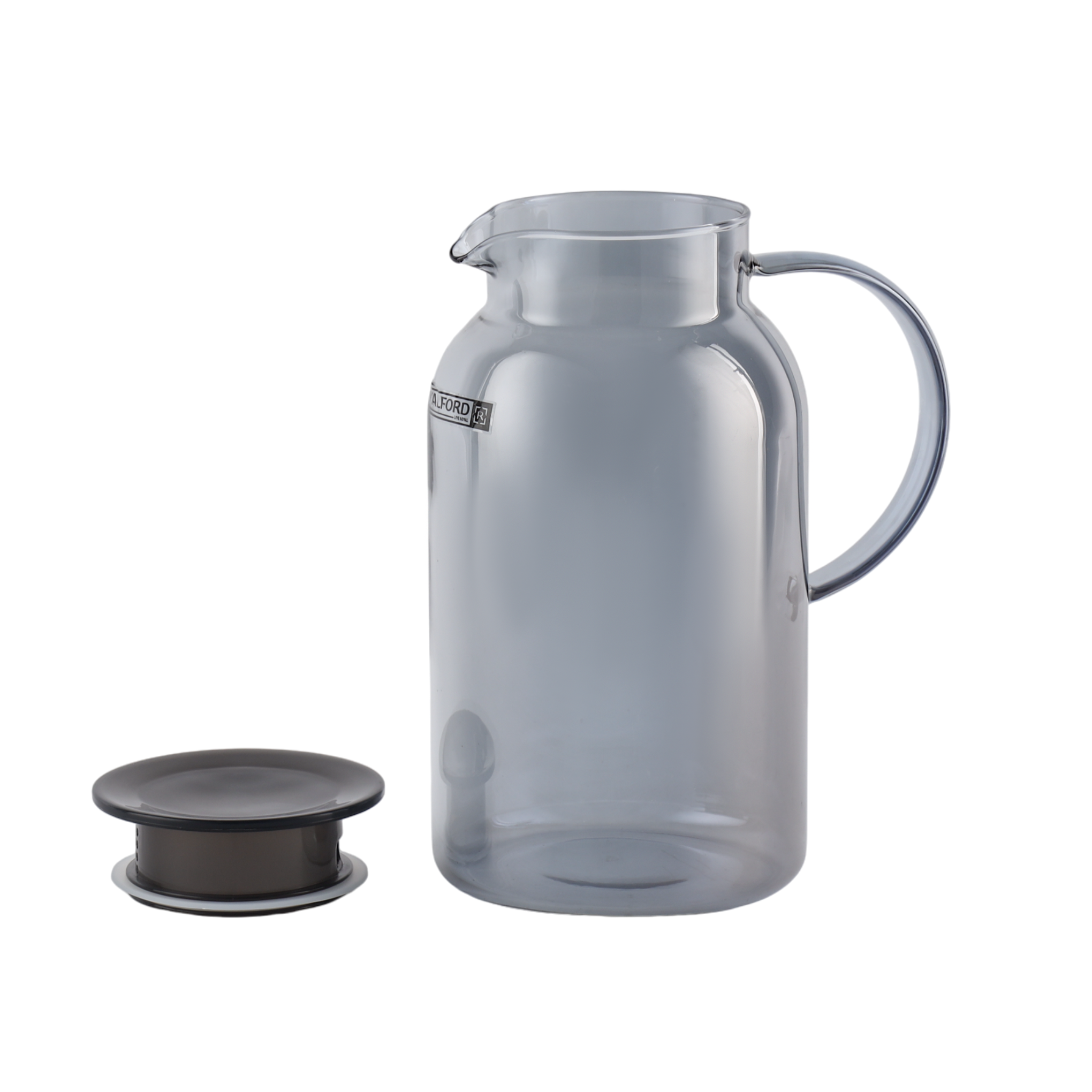 5-Piece Water Jug and Cup Set Includes 1800 ml Carafe and 4 260 ml Glasses with Lid clear