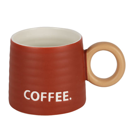 Royalford 385ml New Bone Mug RF12290 Perfect for Hot and Cold Drinks Food-Grade, Non-Toxic and Safe to Use Stylish, Durable and Long-Lasting Design, Coffee Printed, Suitable for Gifting Multicolor