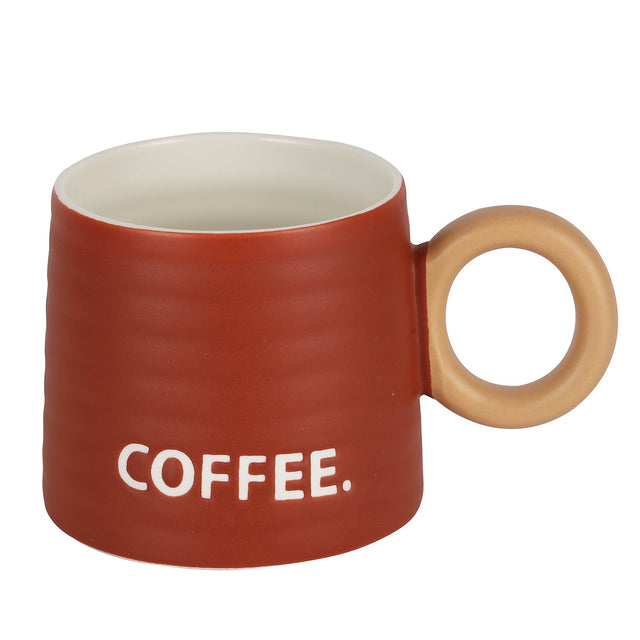 Royalford 385ml New Bone Mug RF12290 Perfect for Hot and Cold Drinks Food-Grade, Non-Toxic and Safe to Use Stylish, Durable and Long-Lasting Design, Coffee Printed, Suitable for Gifting Multicolor