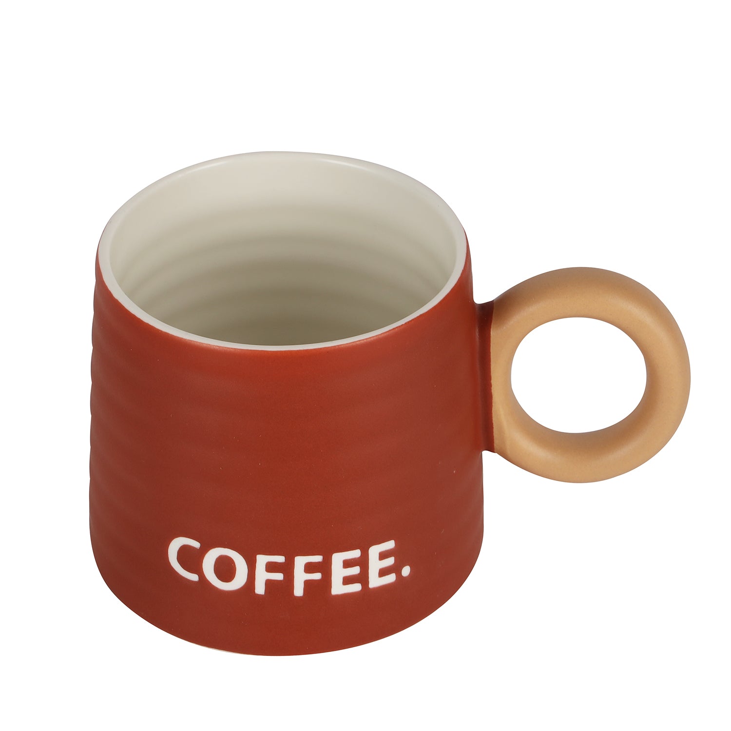 Royalford 385ml New Bone Mug RF12290 Perfect for Hot and Cold Drinks Food-Grade, Non-Toxic and Safe to Use Stylish, Durable and Long-Lasting Design, Coffee Printed, Suitable for Gifting Multicolor