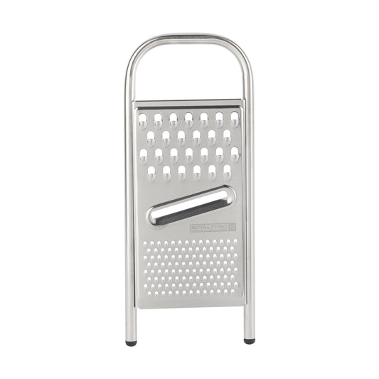 Royalford Stainless Steel 3-in-1 Flat Grater- RF12351/ with PP Base, Light-Weight and Compact Design/ Multiple Grating Style Silver