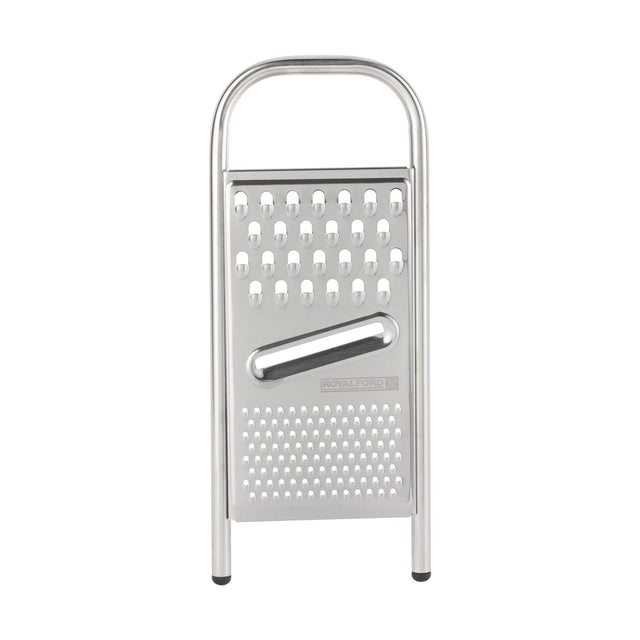 Royalford Stainless Steel 3-in-1 Flat Grater- RF12351/ with PP Base, Light-Weight and Compact Design/ Multiple Grating Style Silver